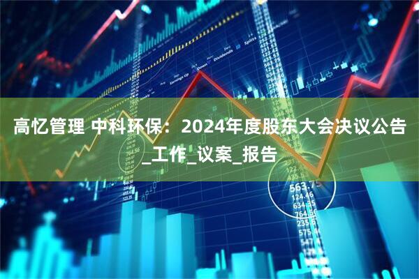 高忆管理 中科环保：2024年度股东大会决议公告_工作_议案_报告