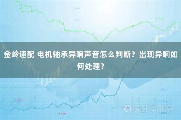 金岭速配 电机轴承异响声音怎么判断?出现异响如何处理?