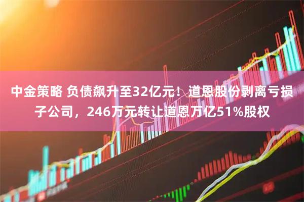 中金策略 负债飙升至32亿元!道恩股份剥离亏损子公司,246万元转让道恩万亿51%股权